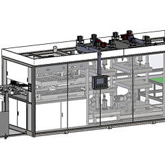3 Station In-mold Cutting Thermoforming Machine
